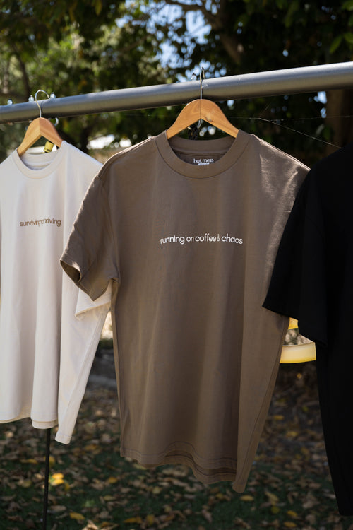 Coffee & Chaos Oversized Heavy Tee